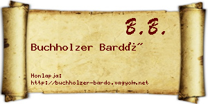 Buchholzer Bardó névjegykártya